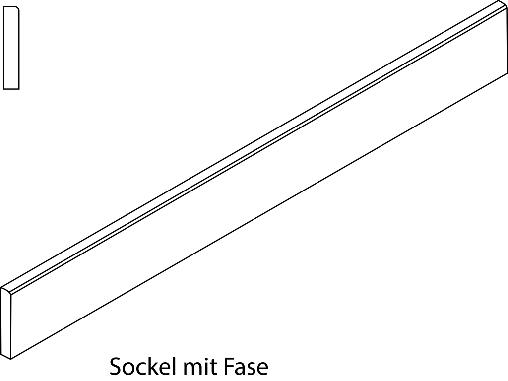 Zeichnung Sockelleisten mit Fase