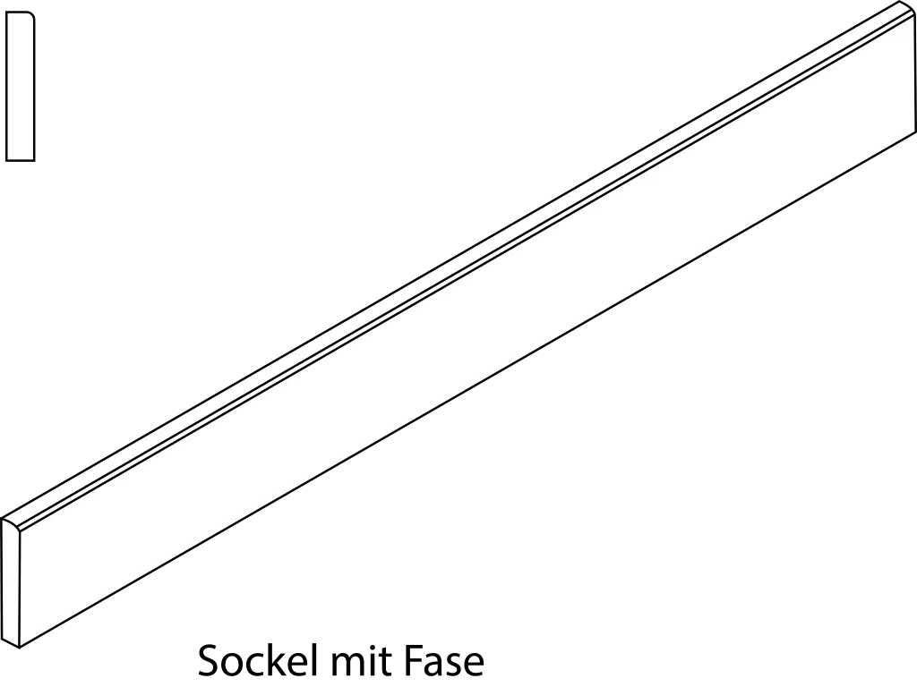 Zeichnung Sockelleisten mit Fase